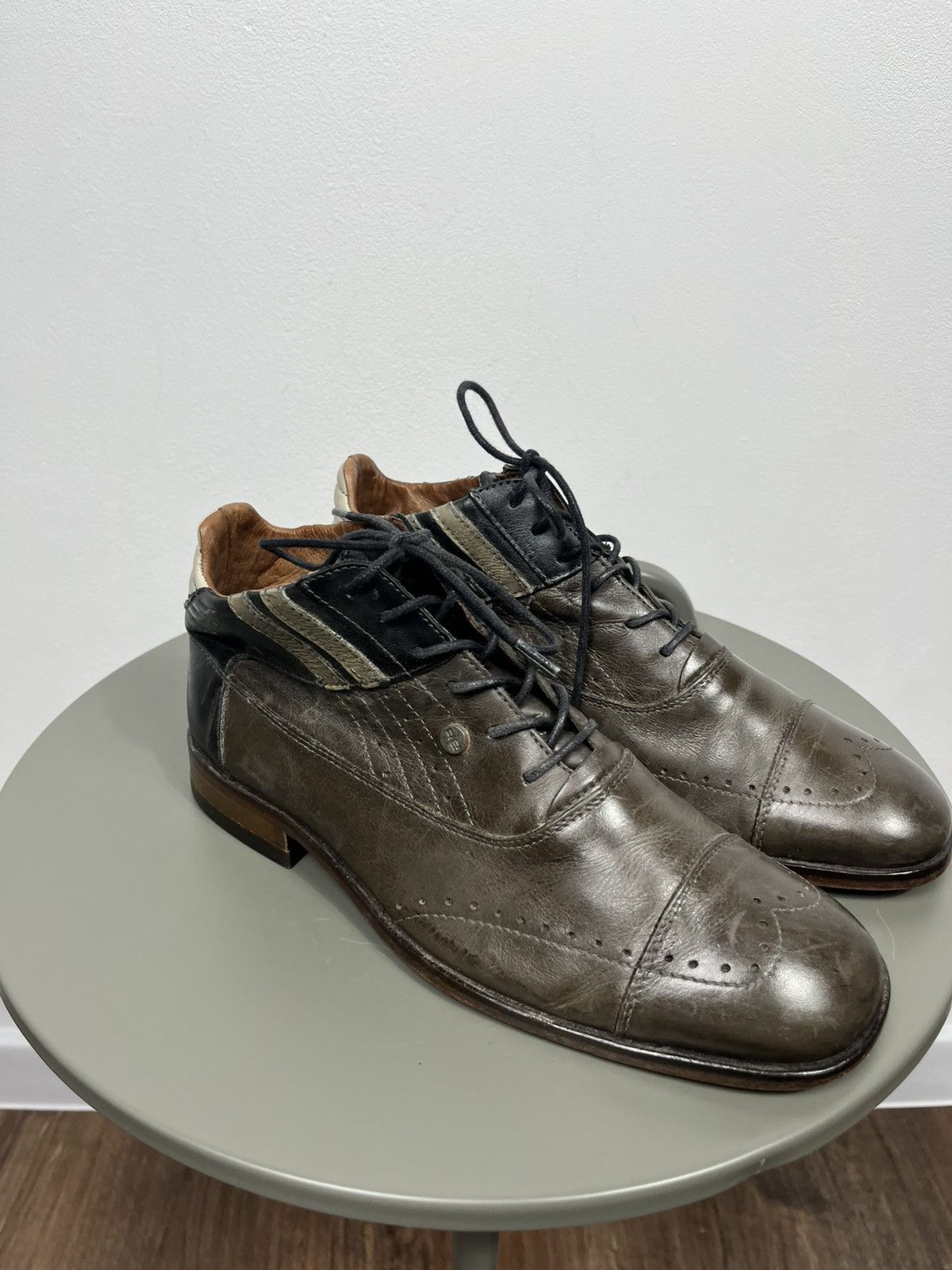 Leather Men’s Real Leather Brogue Shoes EU 40 Brown Lace Up Size US 6 / EU 39 - 2 Thumbnail