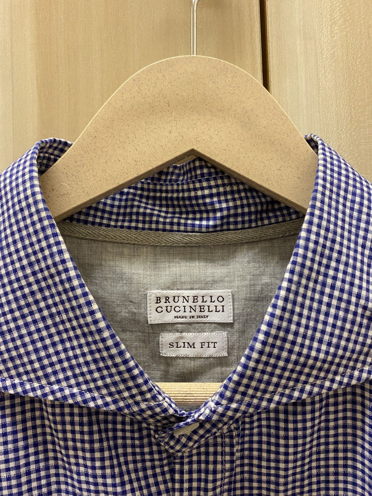 Brunello Cucinelli Brunello Cucinelli Slim Fit Check Shirt Size US L / EU 52-54 / 3 - 12 Thumbnail