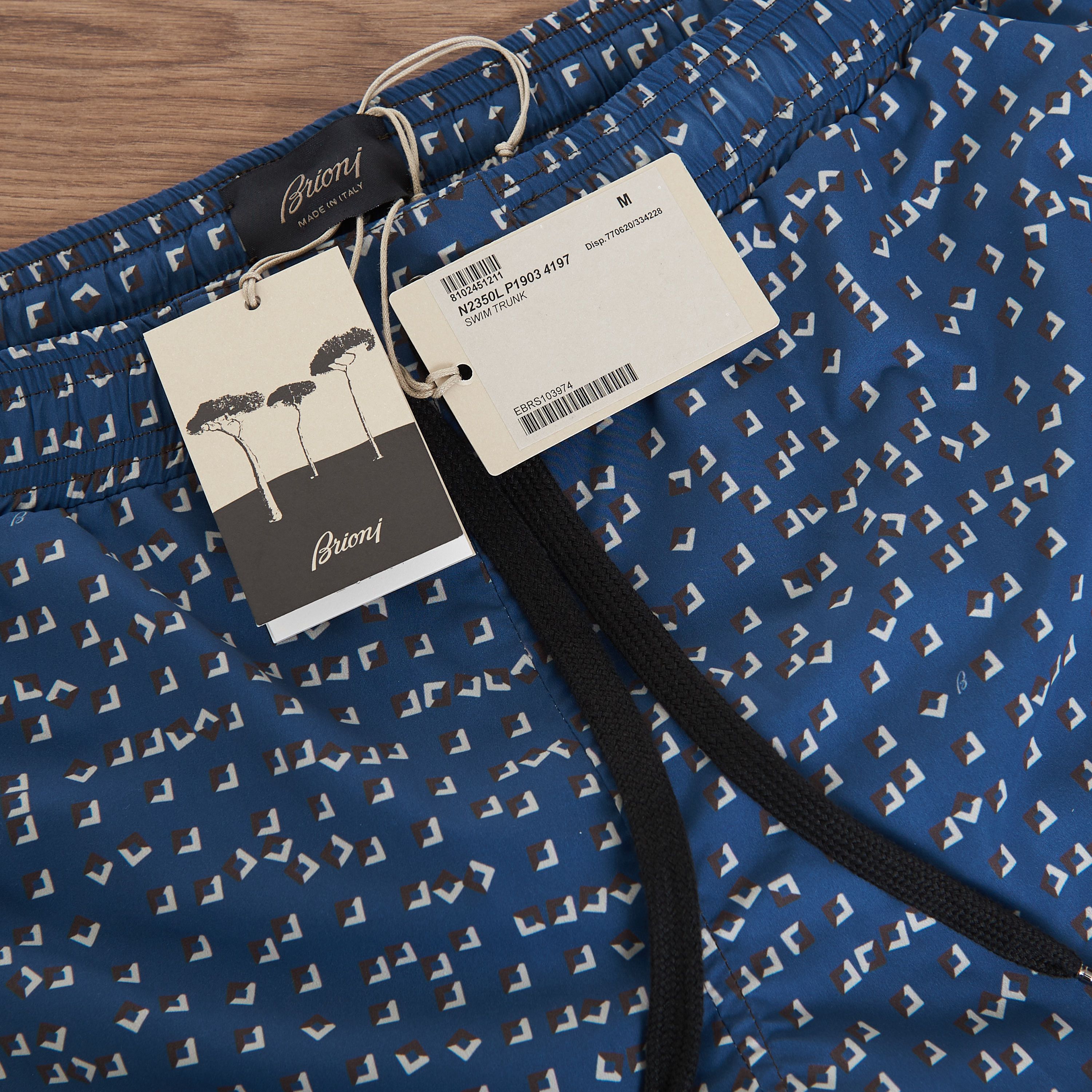 Brioni Beach Shorts In Navy Blue Sustainable Polyester Size US 44 / EU 60 - 7 Thumbnail