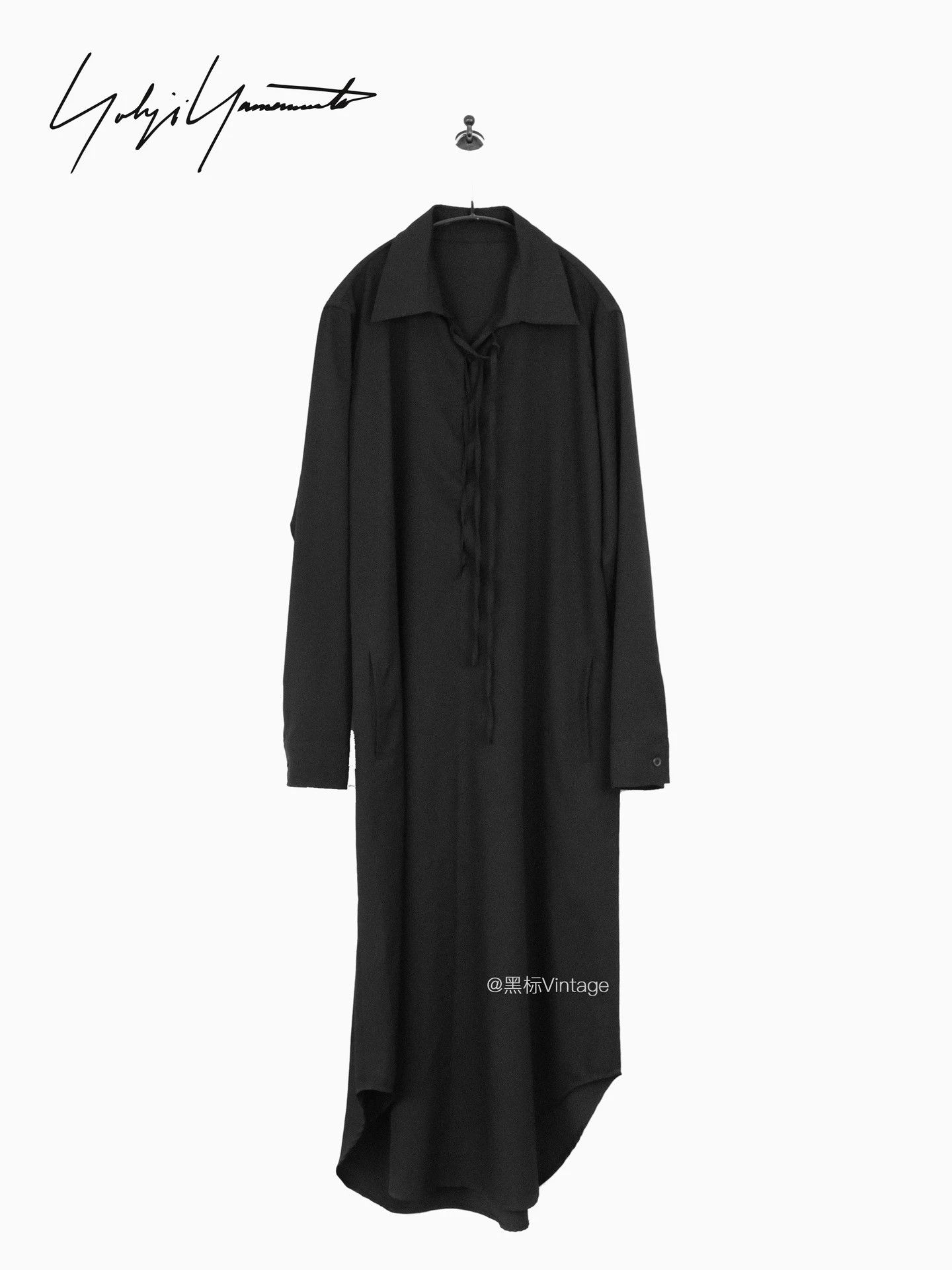 Yohji Yamamoto Yohji Yamamoto 21aw Vintage Tie Asym Wool Dress Women's Size S / US 4 / IT 40 - 1 Thumbnail