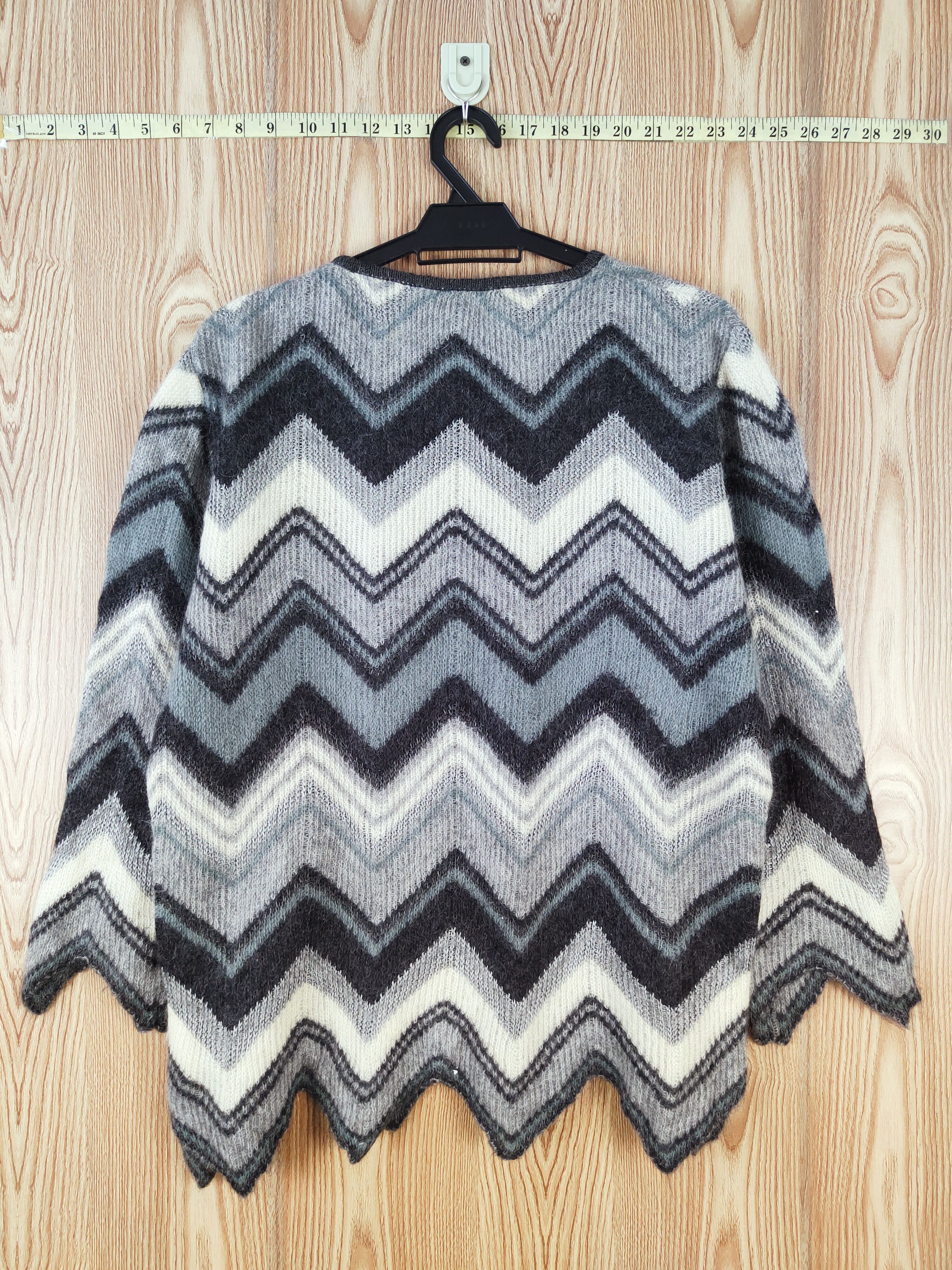 Homespun Knitwear Adrianna Velle Gray mohair Knitwear Blouses #W480 Size M / US 6-8 / IT 42-44 - 8 Thumbnail
