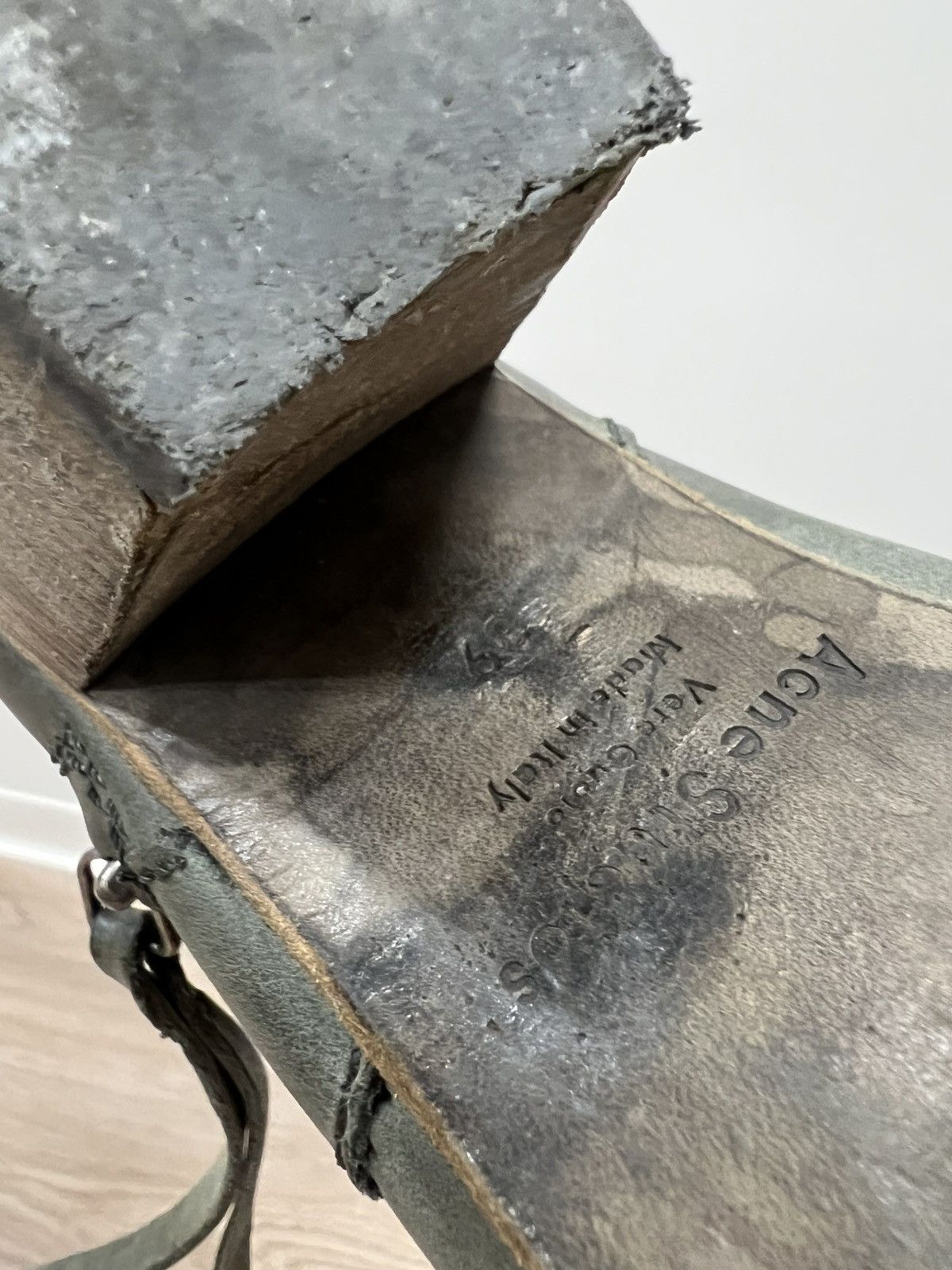 Acne Studios Acne Studios Ankle Boots Shearling Lined Pistol Olive Heels Size US 9 / IT 39 - 13 Thumbnail