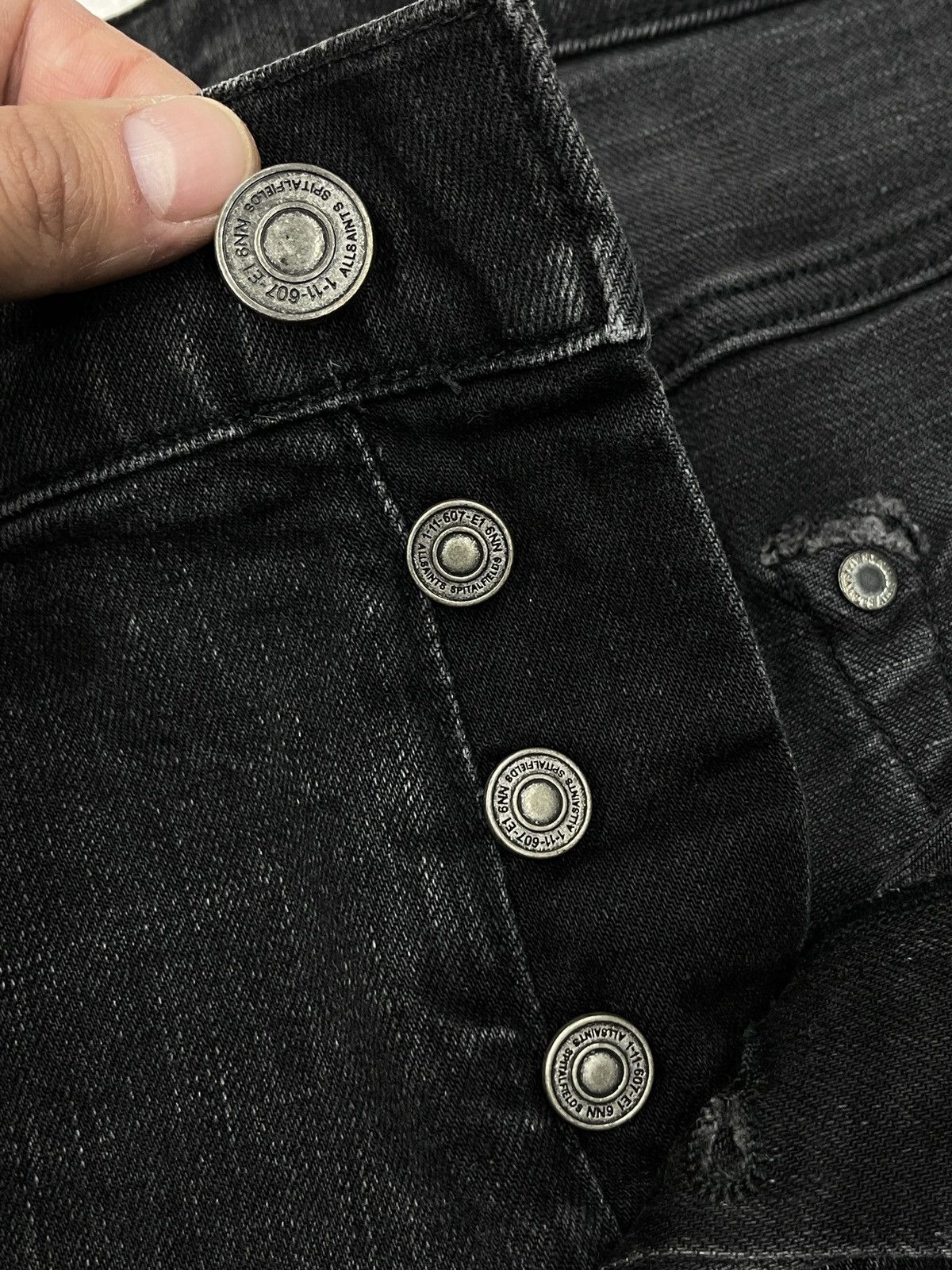 Allsaints × Designer Mens AllSaints Rex Denim Jeans Grey Big Logo Pocket Size 31 Size US 31 - 14 Thumbnail