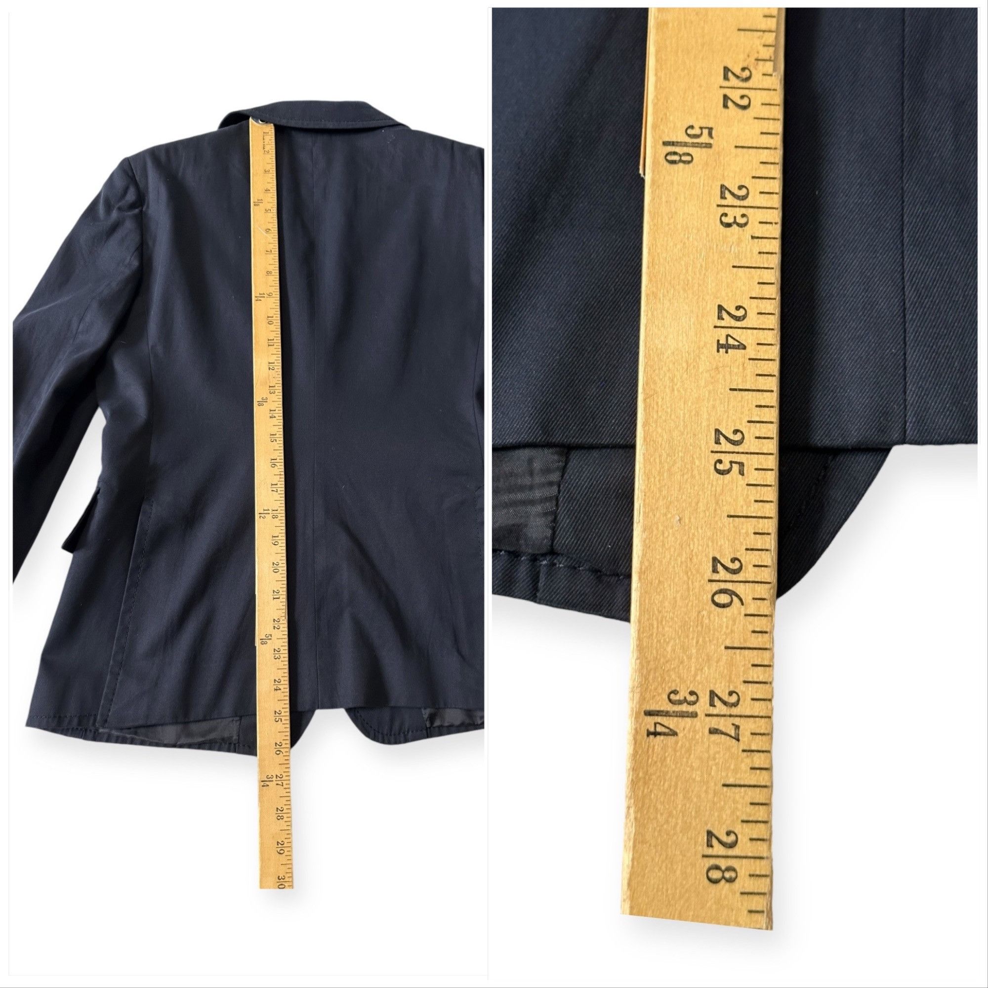 Miu Miu Miu Miu Navy Blue Cotton Blazer Jacket, Size 46 Italy/US 10/ Size L / US 10 / IT 46 - 16 Thumbnail