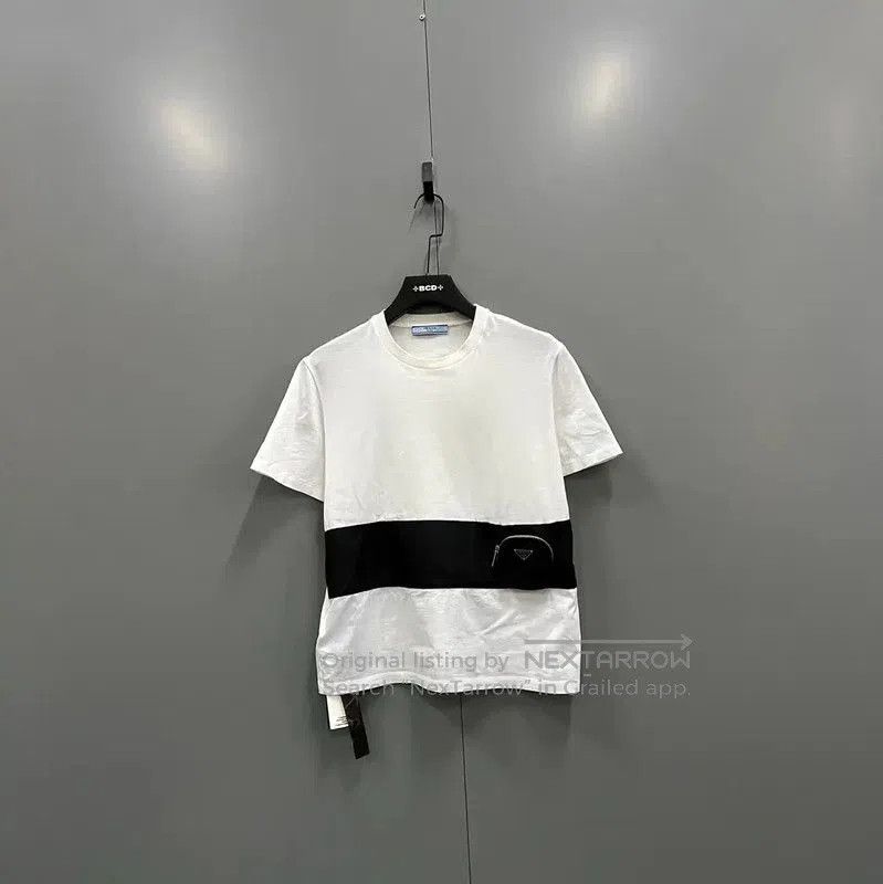 Prada Prada White Logo Short Sleeve T-Shirt. Size US L / EU 52-54 / 3 - 1 Thumbnail