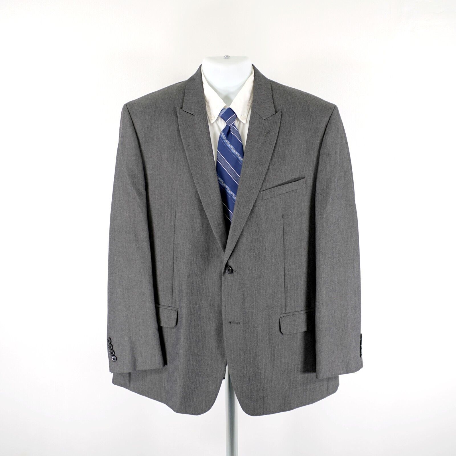 Joseph Abboud Joe Joseph Abboud Polyester Gray Herringbone 2 Button 2 Piec Size 42R - 4 Thumbnail