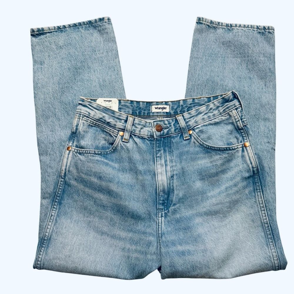 Wrangler NWT New Wrangler Wild West High Rise Straight Destructed Je Size 27" / US 4 / IT 40 - 3 Thumbnail