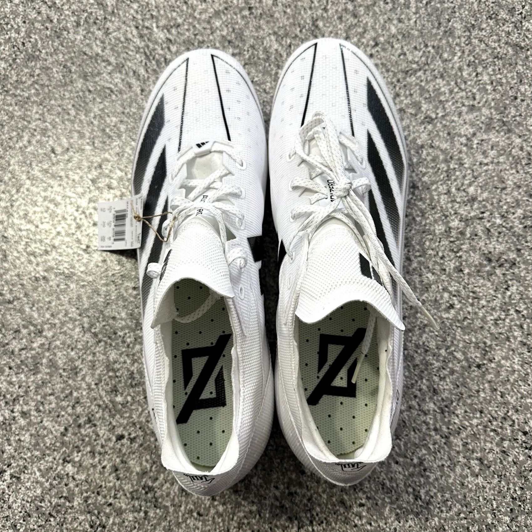 Adidas Adidas Adizero Football Cleats Mens Size 13 White Low Top Speed Cleat Size US L / EU 52-54 / 3 - 5 Thumbnail