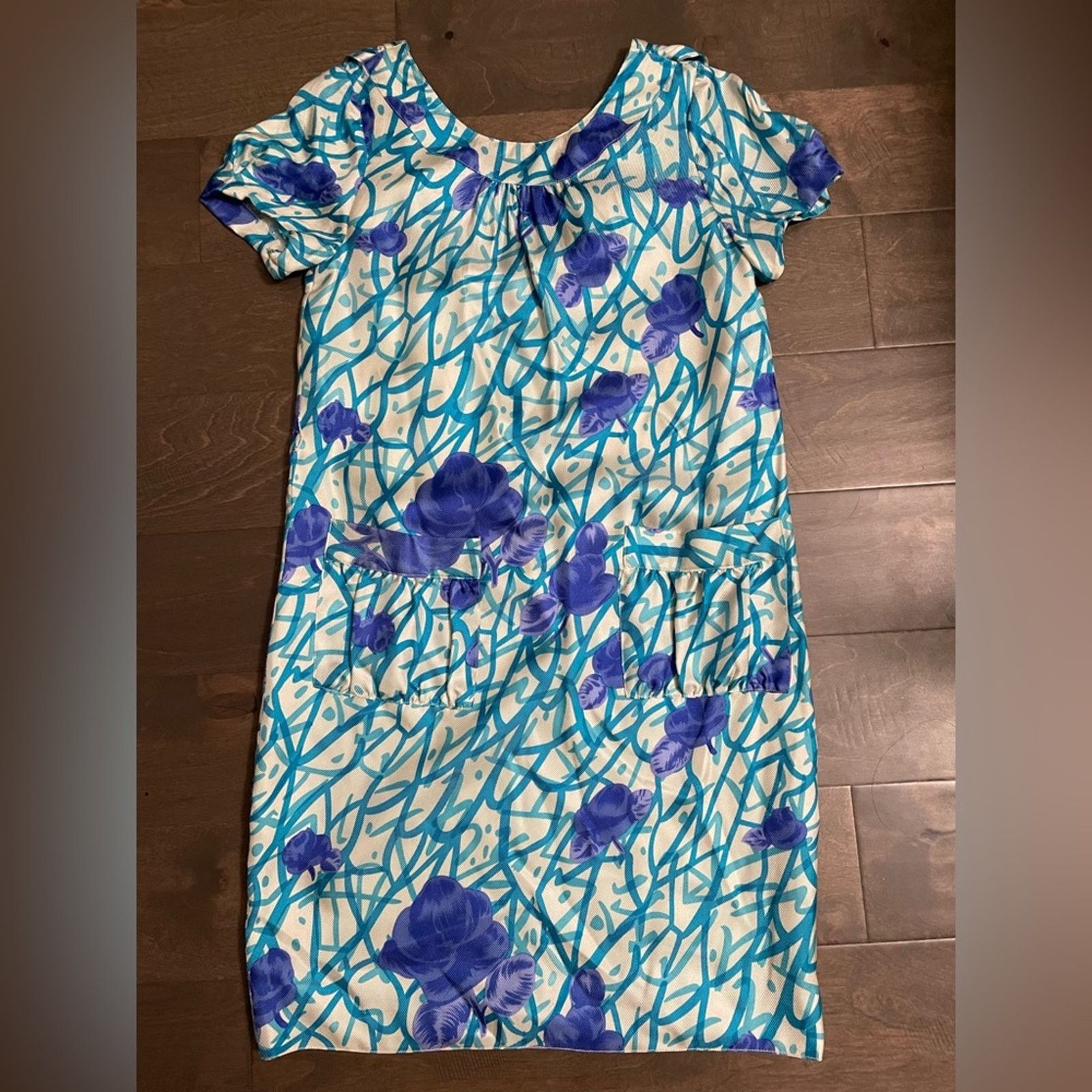 Vera Wang Vera Wang Lavender label blue floral dress - size 6 Size M / US 6-8 / IT 42-44 - 1 Thumbnail