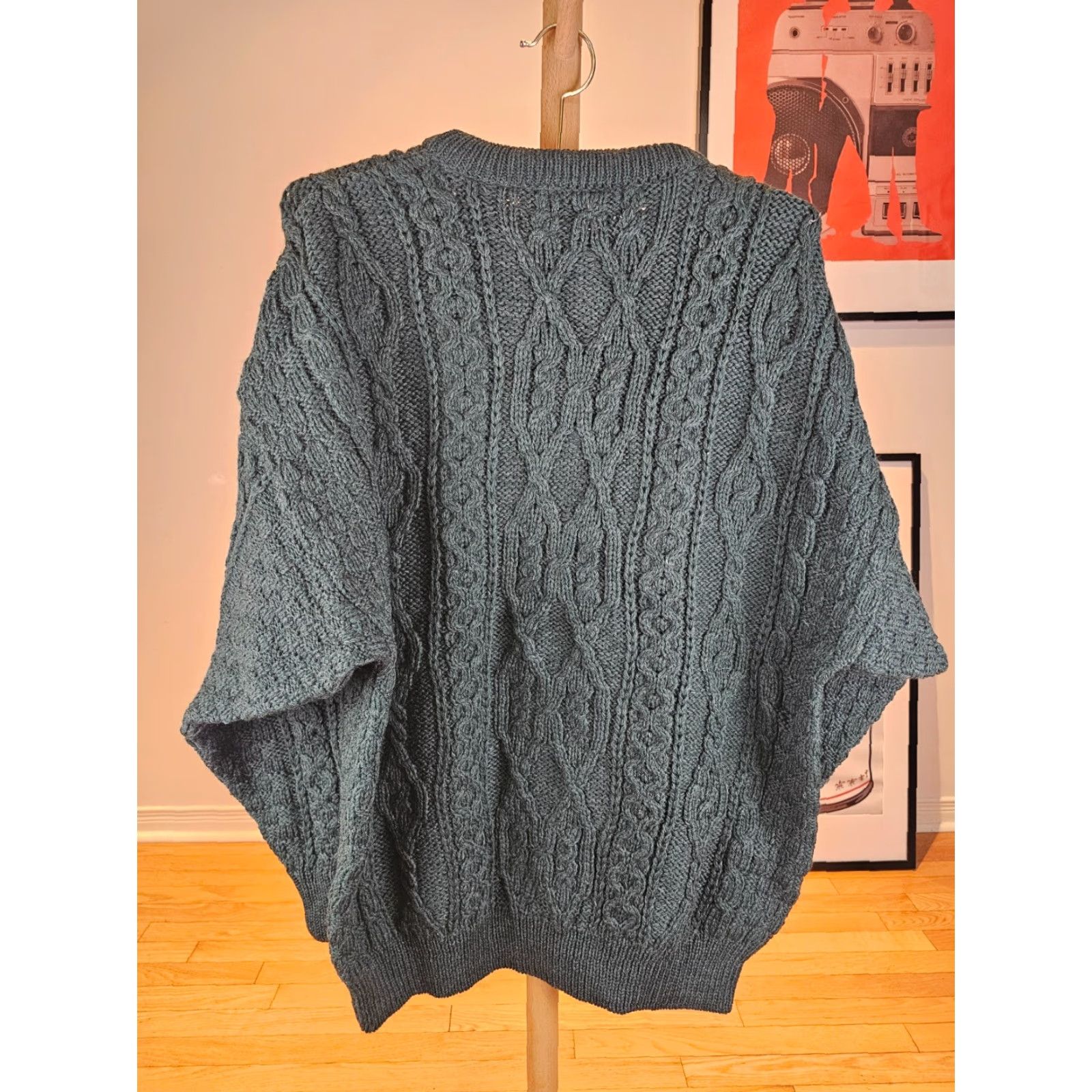 Vintage VINTAGE ARAN CRAFTS IRELAND GREEN CABLE WOOL SWEATER 2XL NWT Mens Pullover Size XXLARGE XS? Size US XXL / EU 58 / 5 - 6 Thumbnail