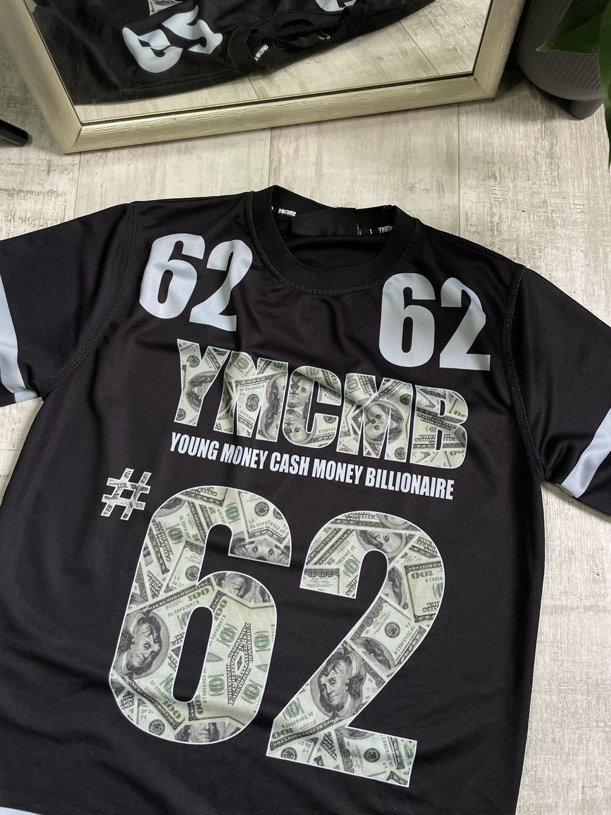 YMC YMCMB #62 Dollar Logo Jersey Shirt Black Young Billionaire Size US M / EU 48-50 / 2 - 4 Thumbnail
