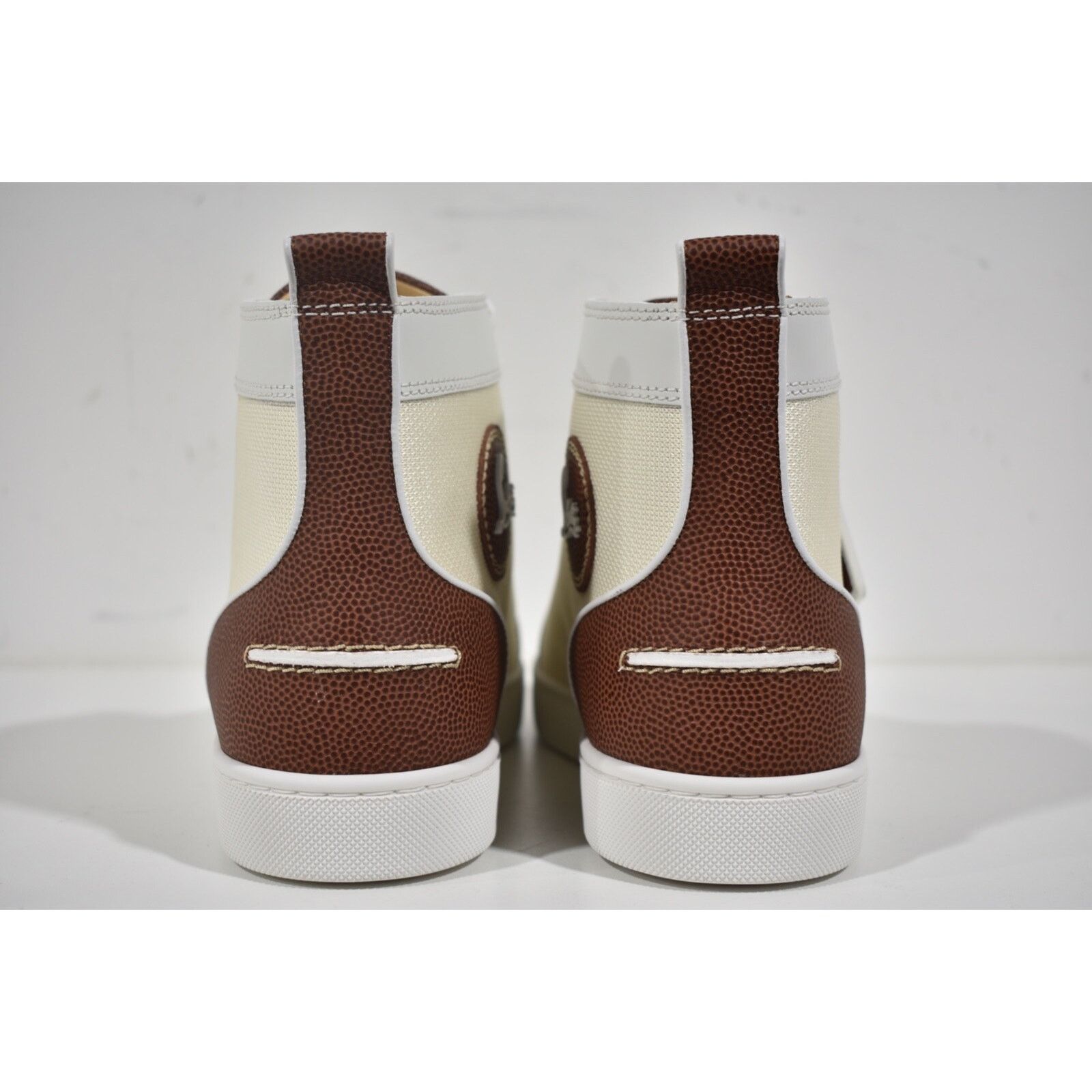 Christian Louboutin Christian Louboutin Mens Louis SB22 Flat White Brown Bowl Size US 9 / EU 42 - 8 Thumbnail