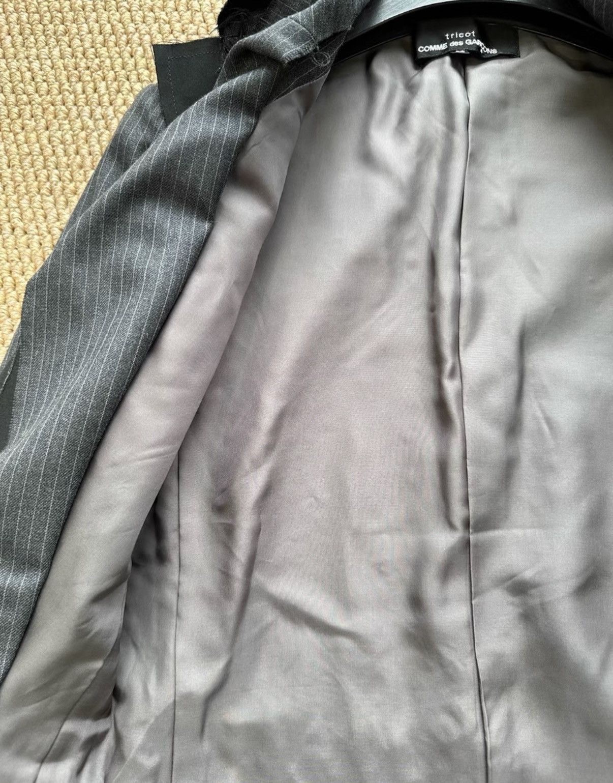 Comme des Garcons COMME des GARÇONS Striped Raw-Edge Deconstructed Blazer K23 Size US M / EU 48-50 / 2 - 6 Thumbnail