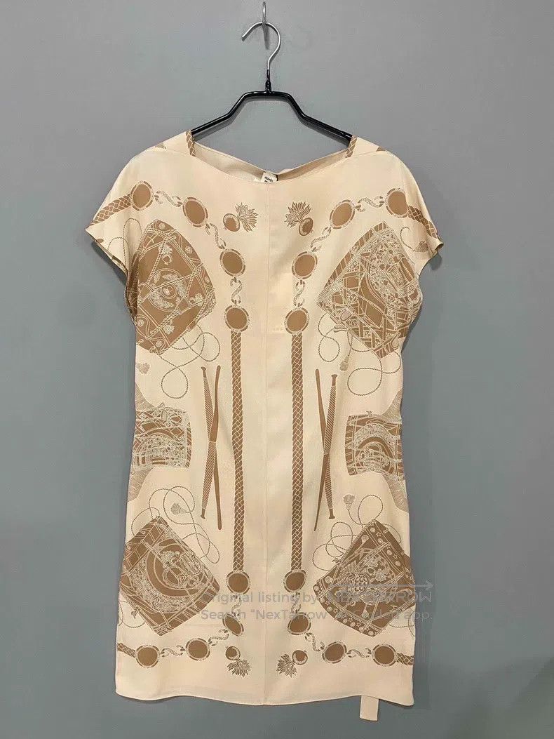 Hermes Hermes New Season Nude Patterned Silk Dress Size XS / US 0-2 / IT 36-38 - 1 Thumbnail