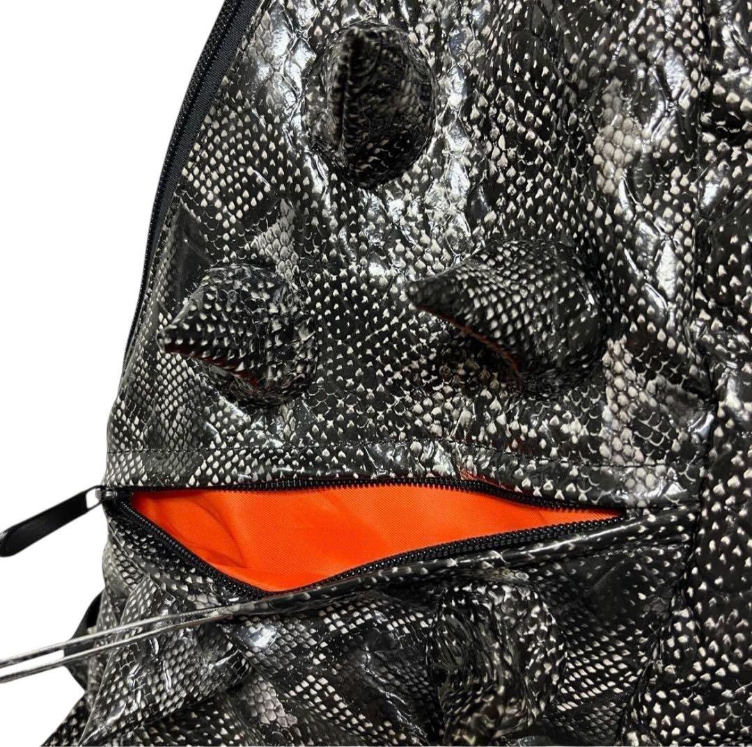 Japanese Brand Spiky bag backpack snake print python print unique Size ONE SIZE - 11 Thumbnail