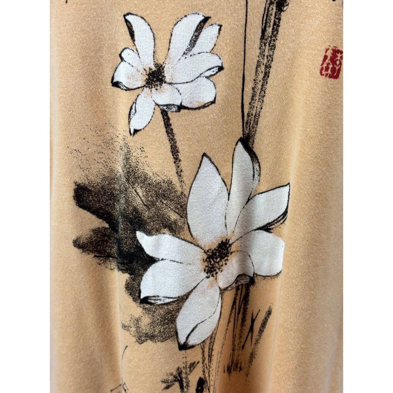 Vintage Jess & Jane Women's Casual Asian Top Shirt Yellow Medium Made USA Size M / US 6-8 / IT 42-44 - 6 Thumbnail
