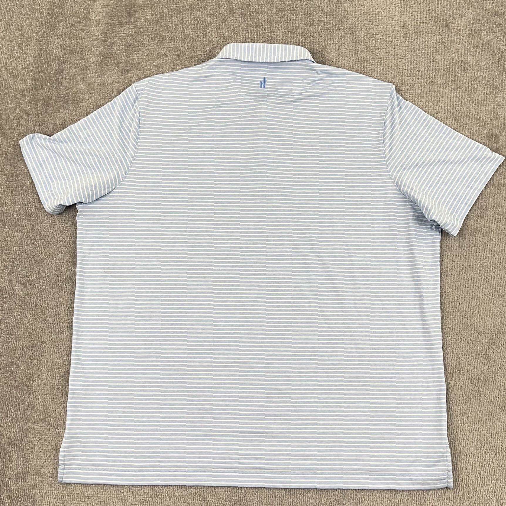 johnnie-O Johnnie-O Polo Shirt Mens 2XL Blue Striped Weston Golf Club Performance S/S Size US XXL / EU 58 / 5 - 7 Thumbnail