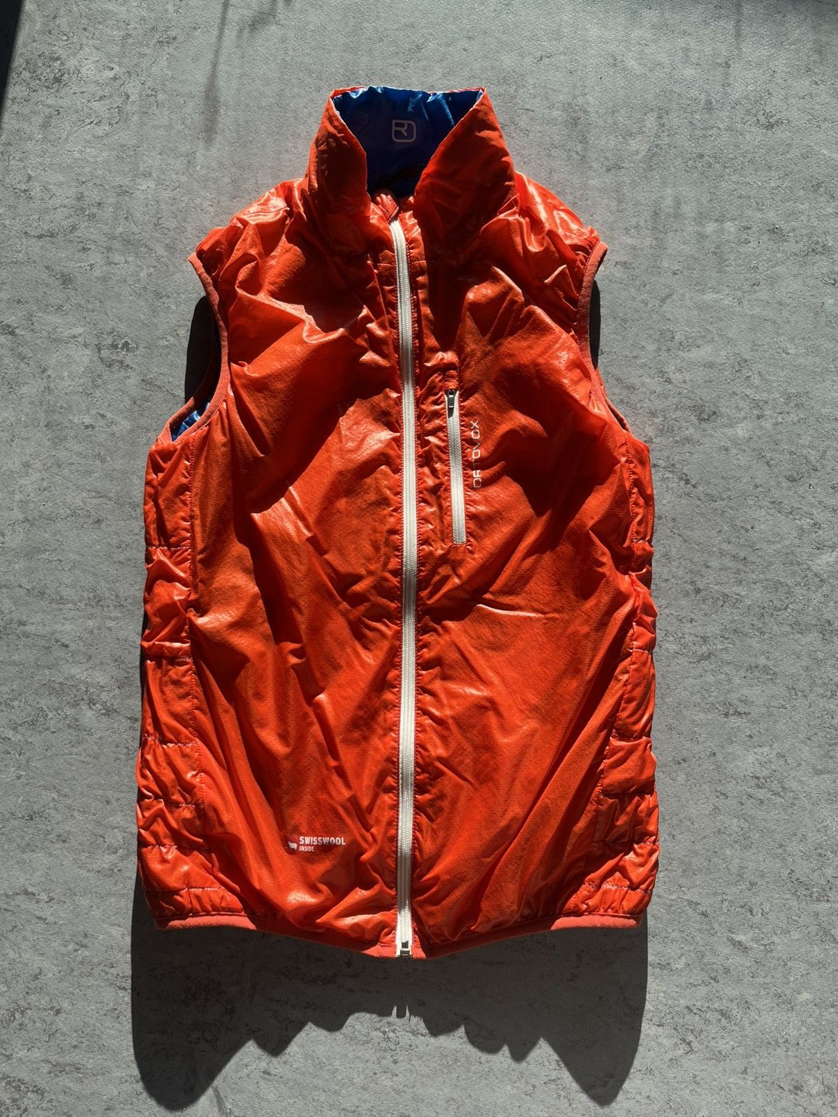 ORTOVOX Ortovox Swisswol Inside Blue/ Orange Men's Full Zip Vest Size US S / EU 44-46 / 1 - 7 Thumbnail