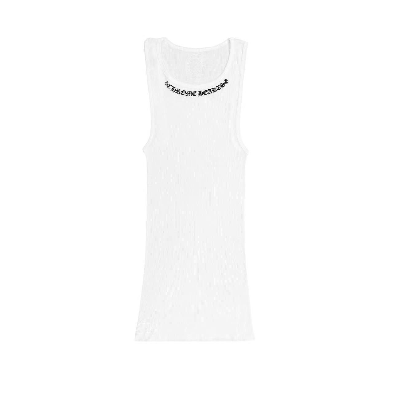 Chrome Hearts Chrome Hearts Neck Logo White Tank Top Size M / US 6-8 / IT 42-44 - 1 Thumbnail