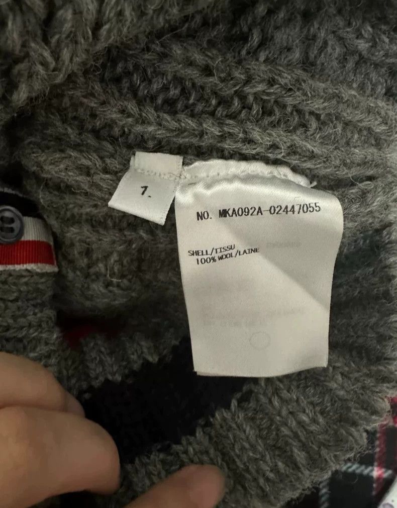 Thom Browne Thom Browne Gray jacquard wool sweater Size US S / EU 44-46 / 1 - 4 Thumbnail