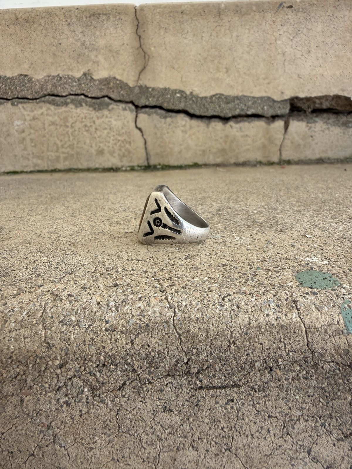 Sterling Silver Navajo Abalone Ring Size ONE SIZE - 2 Thumbnail