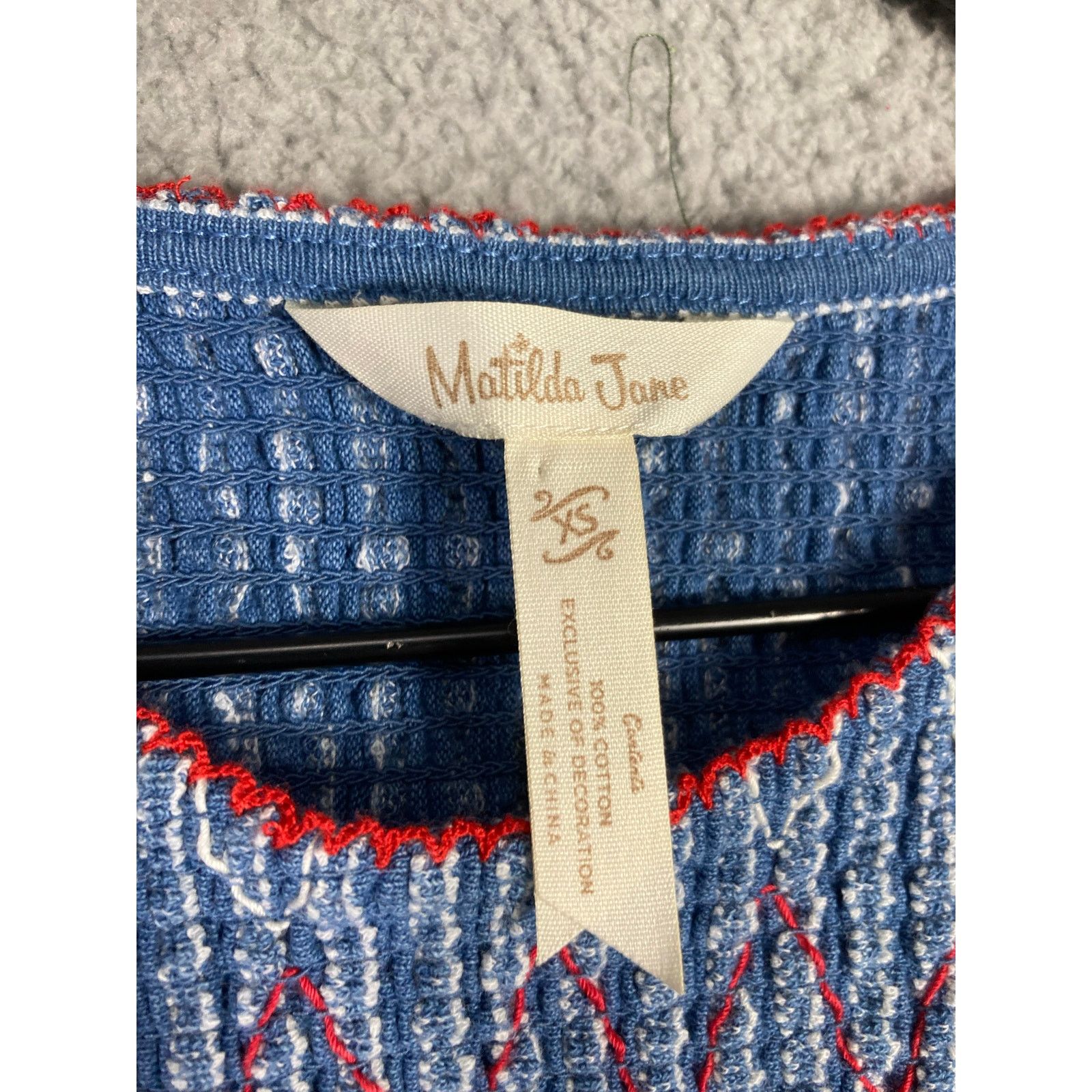 Other Matilda Jane Women's XS Blue Striped Smocked Tank Top Size XS / US 0-2 / IT 36-38 - 5 Thumbnail