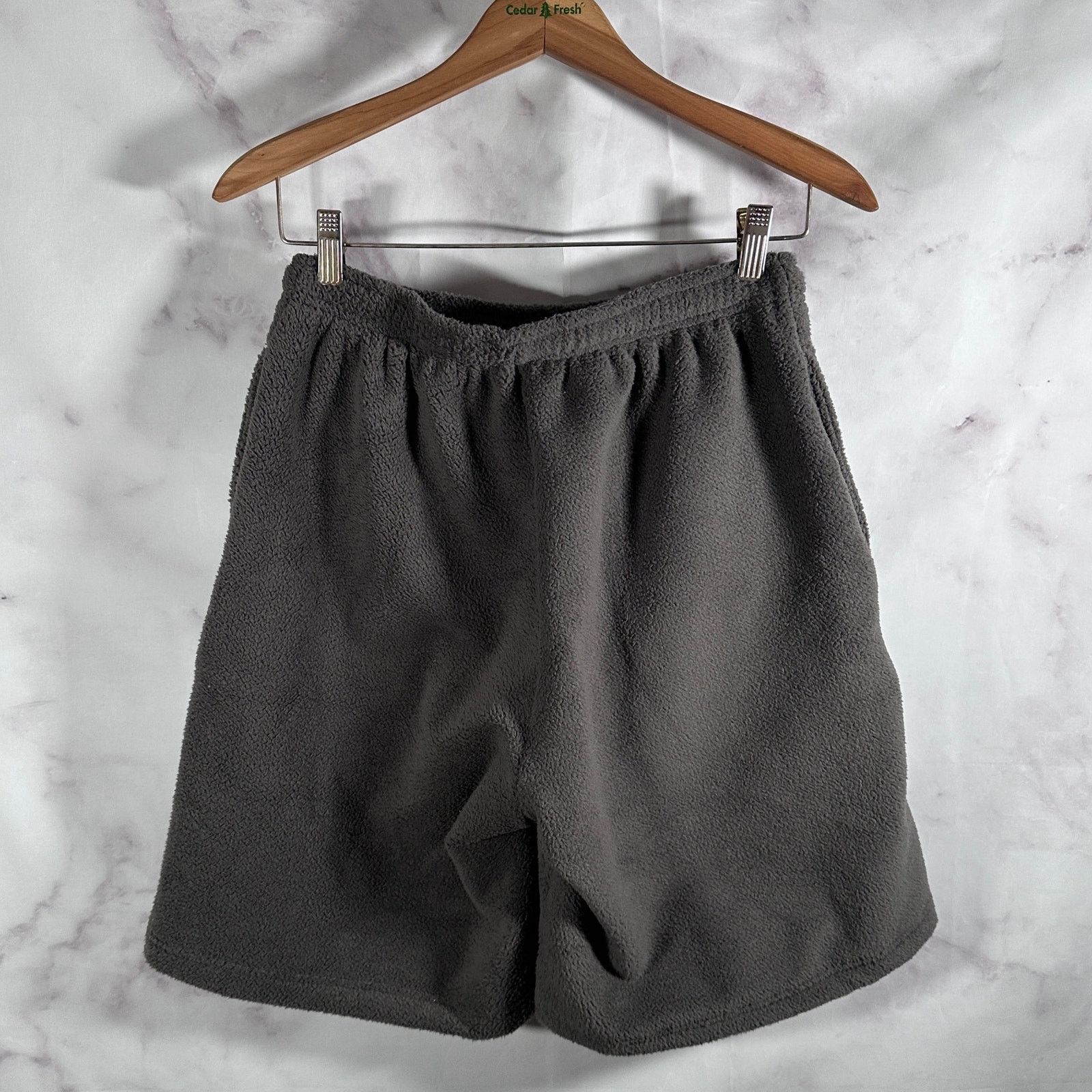 Los Angeles Apparel Sample Asphalt Grey Long Sherpa Shorts Size US 29 - 4 Thumbnail