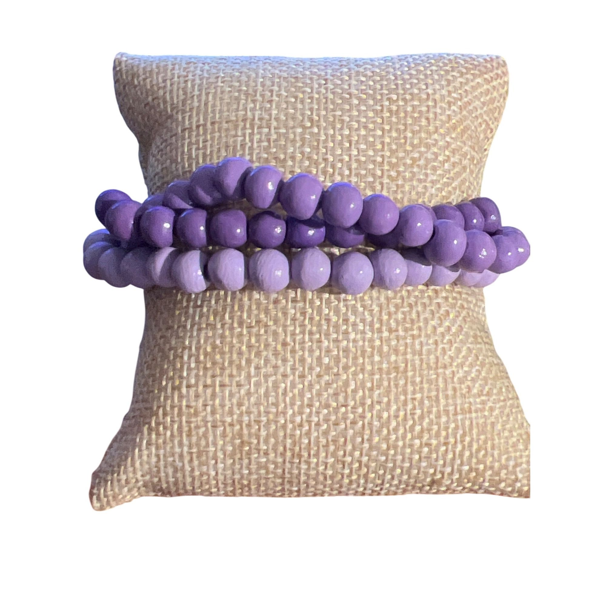 Other Vintage Teng Yue Multi Strand Bracelet Purple Beads Snap Clo Size ONE SIZE - 1 Thumbnail
