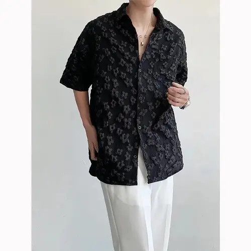 Japanese Brand Kumiko x Keito Retro vintage flower mesh button up shirt Size US XXL / EU 58 / 5 - 5 Thumbnail