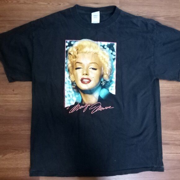Delta Vintage Y2K Marilyn Monroe Portrait T-Shirt Size US L / EU 52-54 / 3 - 2 Thumbnail