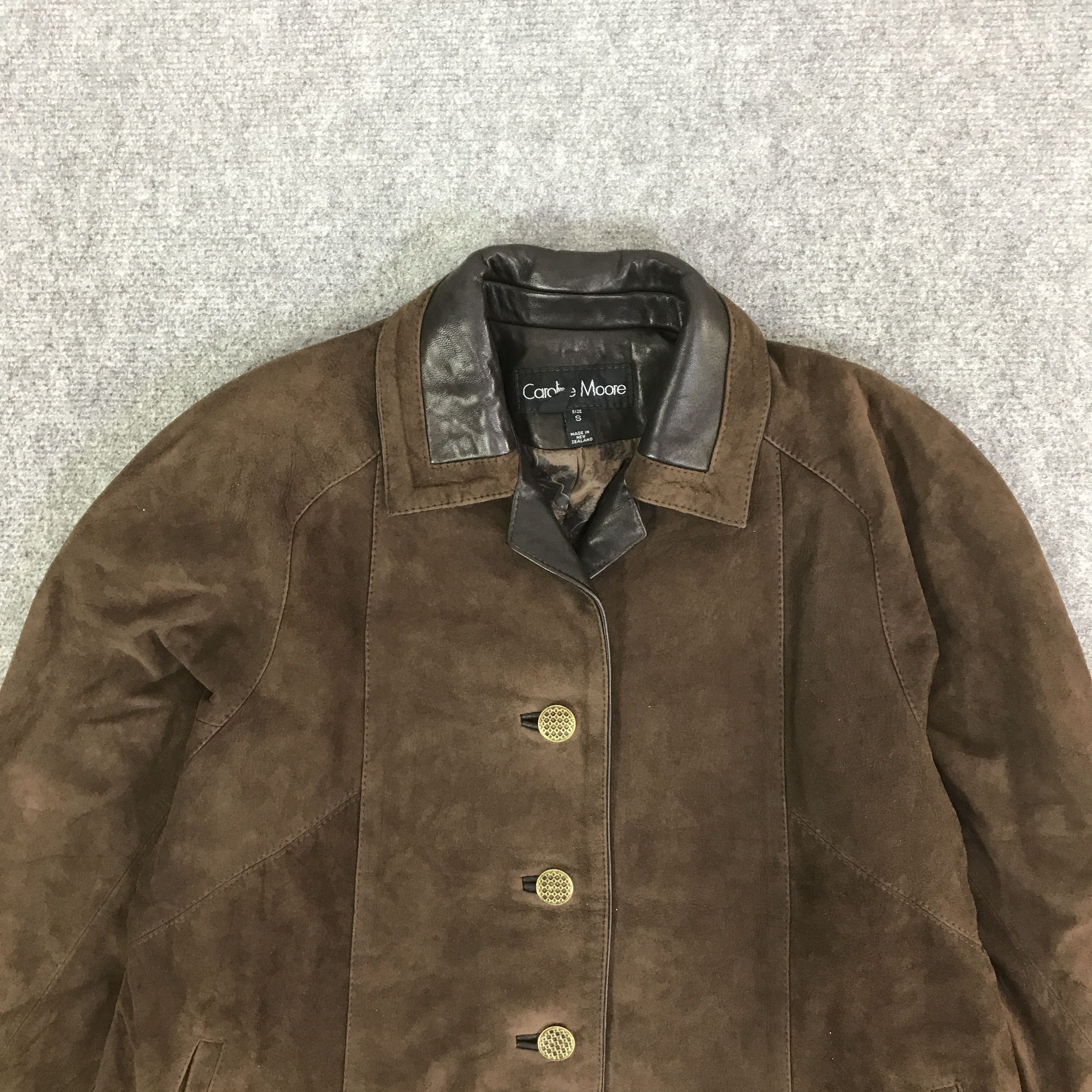 Vintage CAROLINE MOORE LEATHER JACKET Size US L / EU 52-54 / 3 - 2 Thumbnail