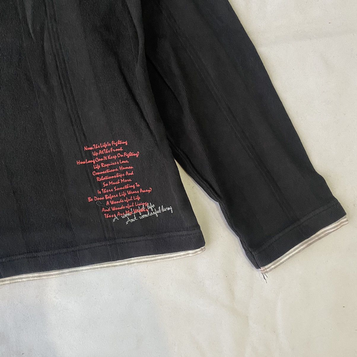 If Six Was Nine × Japanese Brand × Le Grande Bleu (L.G.B.) Japanese Style Poem Gothic Triple Layer Long Sleeve Tees Size US M / EU 48-50 / 2 - 9 Thumbnail