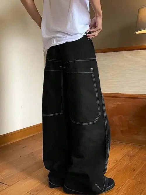 Jean Designer Y2K loose wide leg jeans Size US 30 / EU 46 - 1 Thumbnail