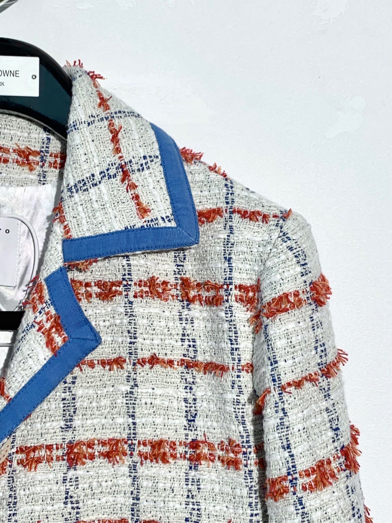 Sandro Sandro White Tweed Jacket (36) Size XS / US 0-2 / IT 36-38 - 5 Thumbnail