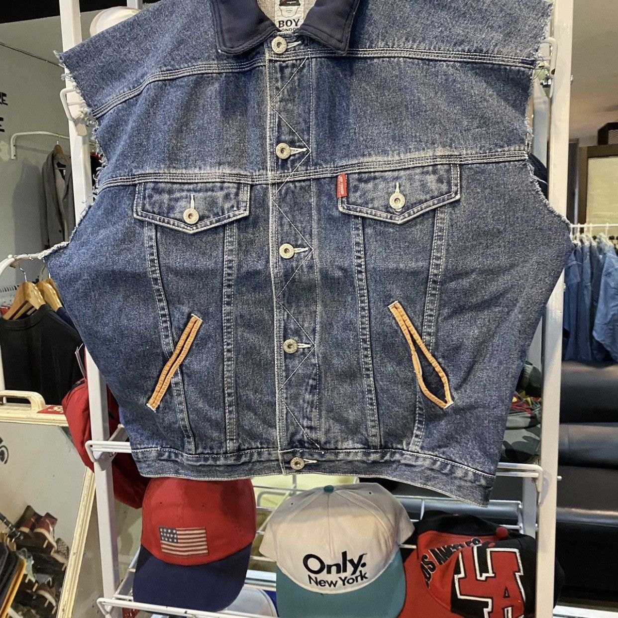 Boy London Vintage BOY London Denim Trucker Vest Rare Biker Style Size US M / EU 48-50 / 2 - 4 Thumbnail