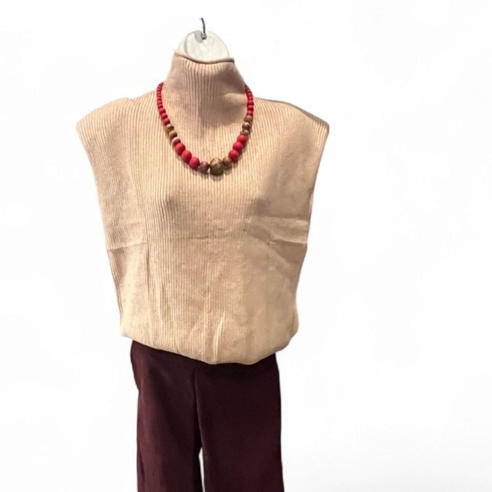 & Other Stories Sleeveless Tan Turtleneck Sweater (XS) NWOT Size XS / US 0-2 / IT 36-38 - 7 Thumbnail