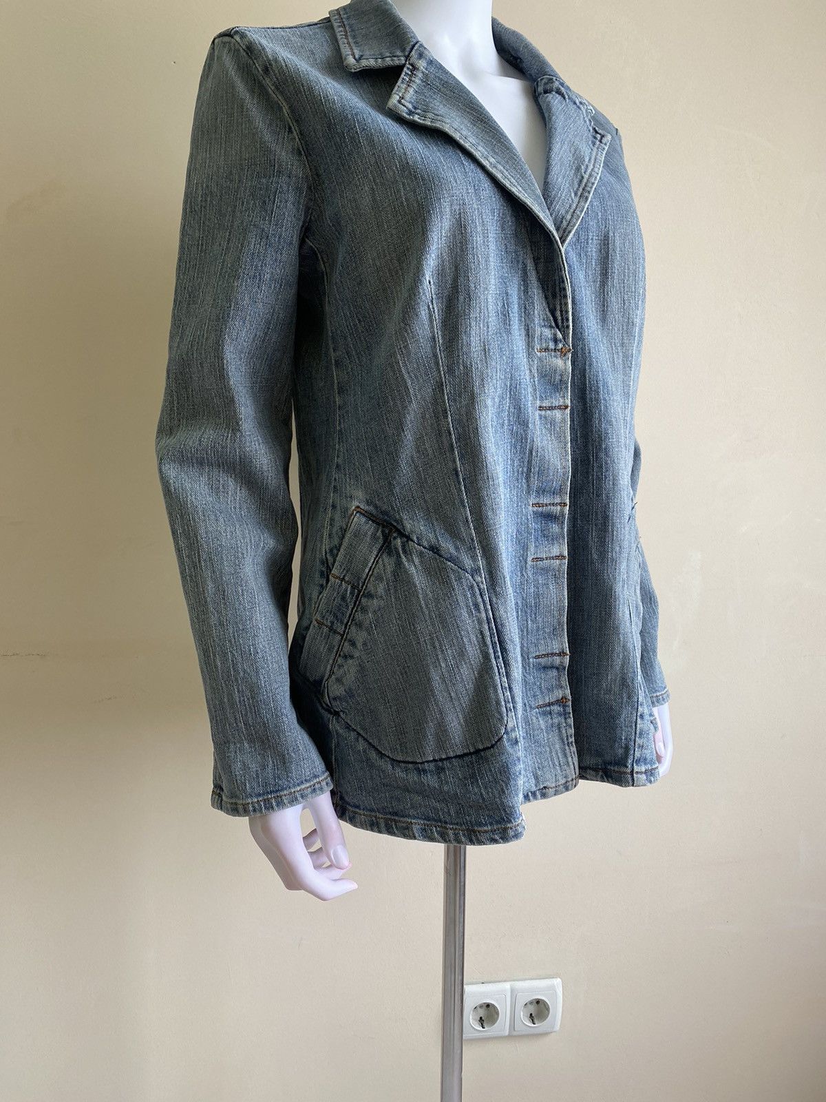 W&LT Vintage 90s W&L.T Walter Van Beirendonck Blue Denim Jacket Size S / US 4 / IT 40 - 4 Thumbnail