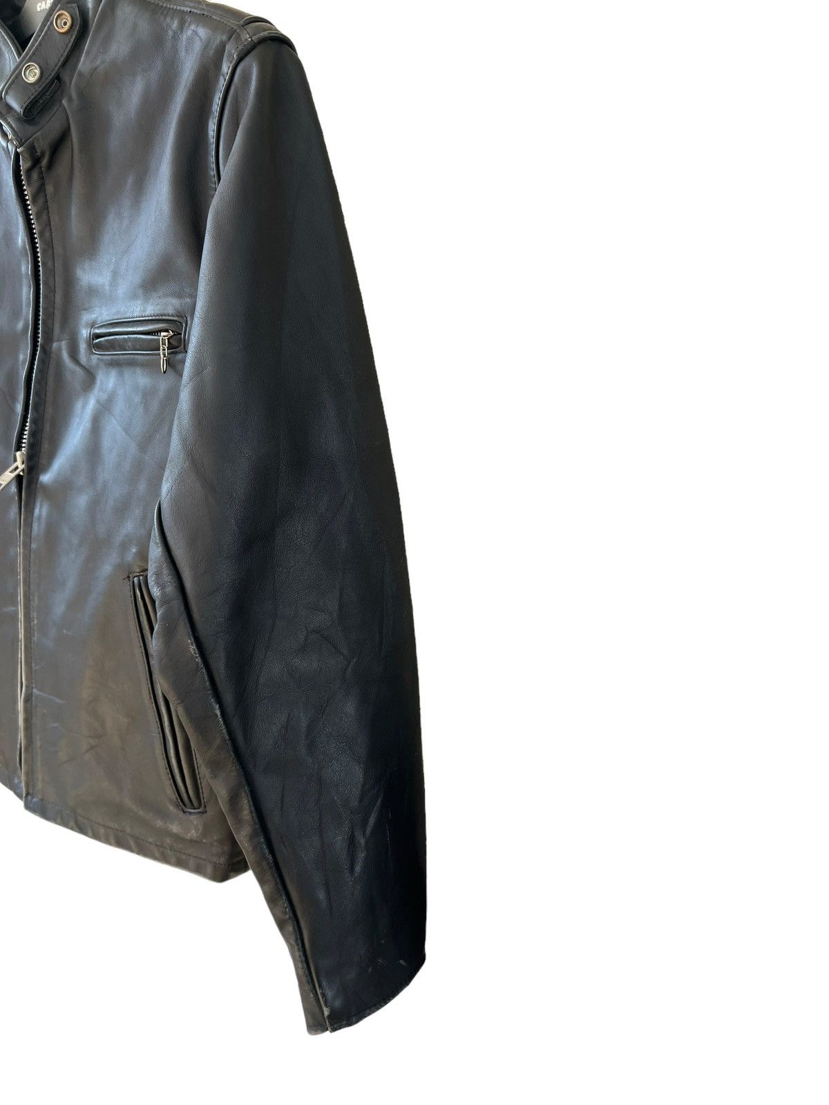 Schott Vintage Schott N.Y.C. Lined Black Leather Cafe Racer Jacket Size US M / EU 48-50 / 2 - 12 Thumbnail