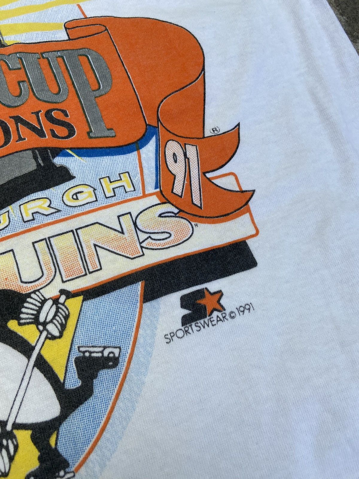 Vintage Vintage NHL Pittsburgh pinguins Stanley cup champions 1991 t Size US M / EU 48-50 / 2 - 3 Thumbnail
