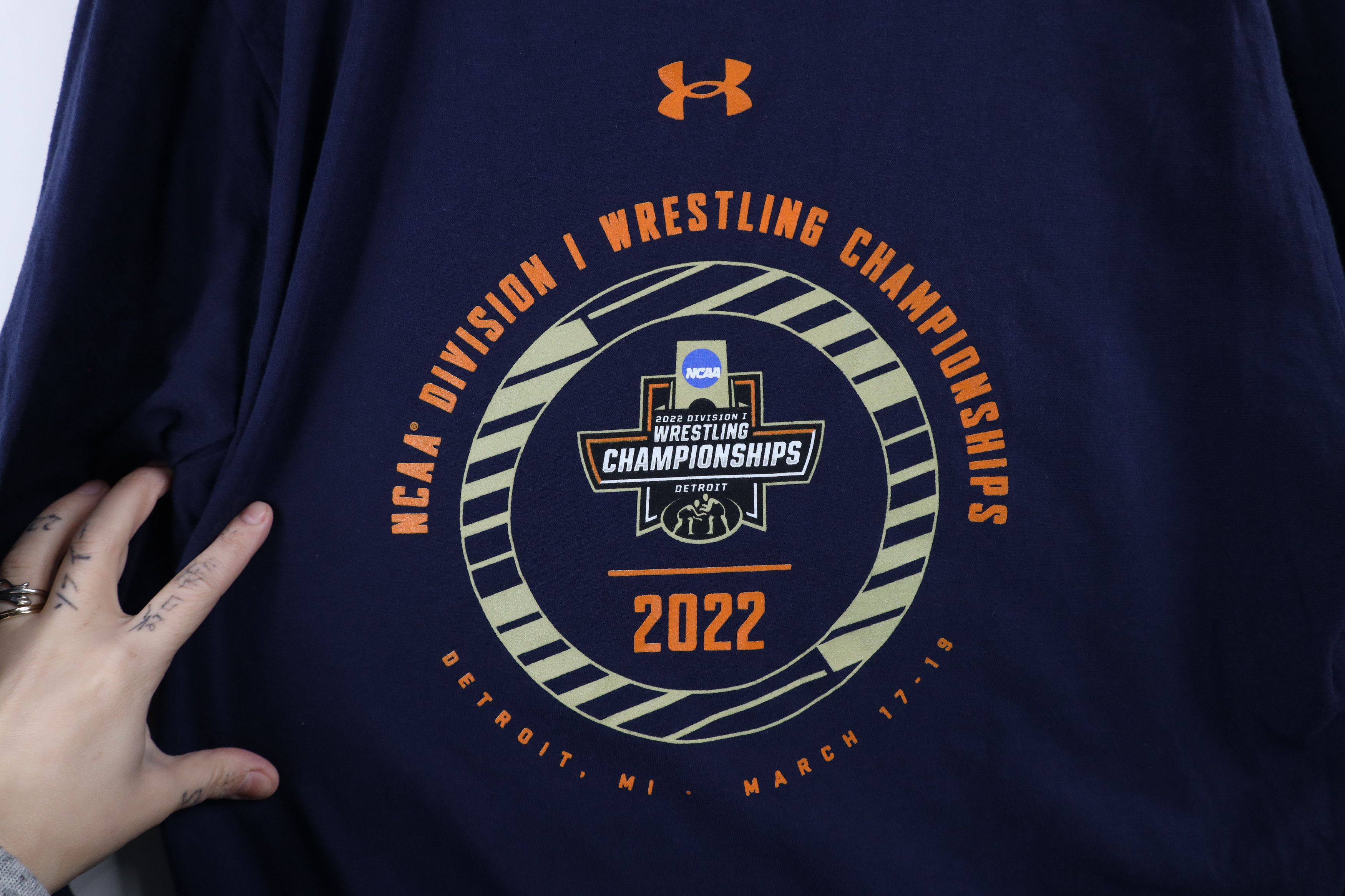 Under Armour × Vintage Under Armour Division I Wrestling Championships T-Shirt Blue Size US XXL / EU 58 / 5 - 4 Thumbnail