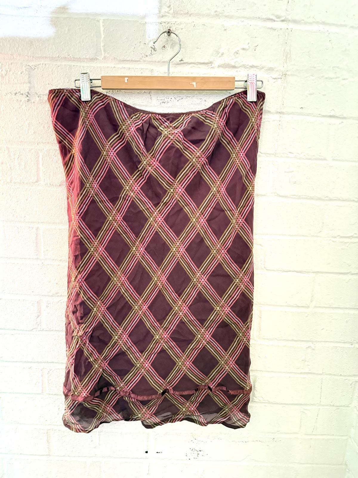 Other Laura Ashley Women's Purple Checkered Skirt UK 12 EUR 38 USA Size 34" / US 12 / IT 48 - 1 Thumbnail