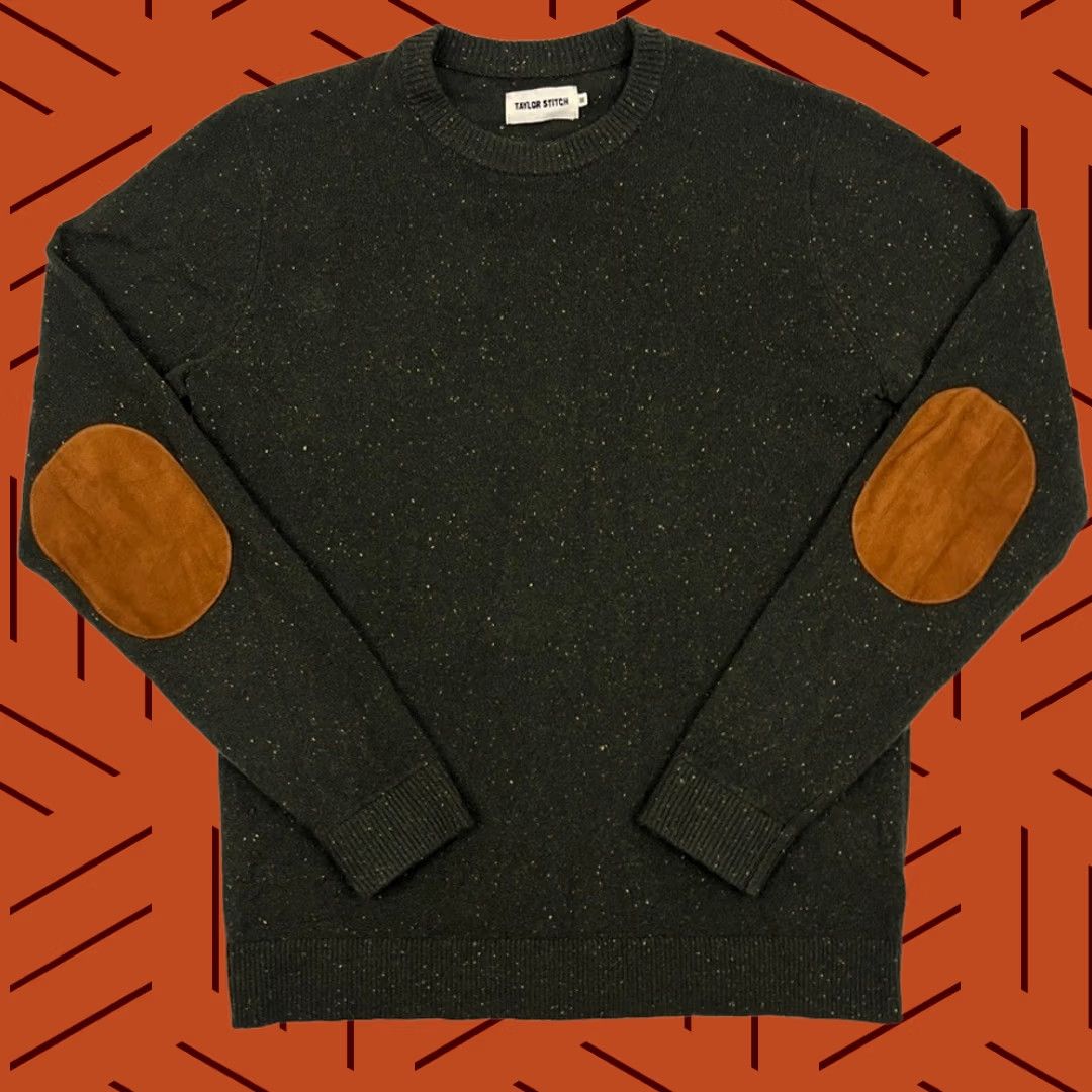 Taylor Stitch Taylor Stitch Cashmere Sweater Mens 38 S Green Donegal Speckled Elbow Patch Crew Size US S / EU 44-46 / 1 - 1 Thumbnail