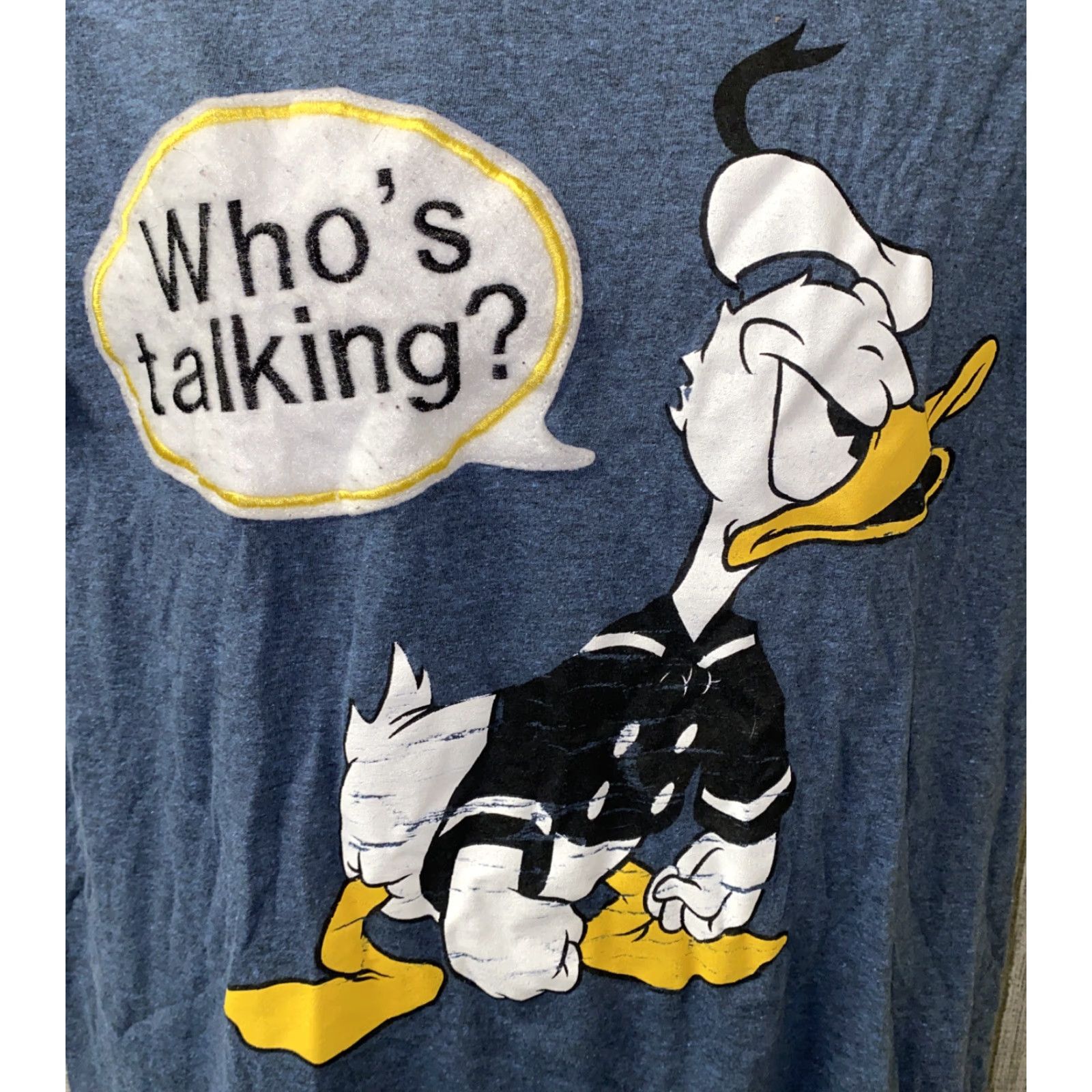 Disney Disney T-Shirt Blue Short Sleeve WHO’S TALKING Donald Duck L Mens Size US L / EU 52-54 / 3 - 2 Thumbnail