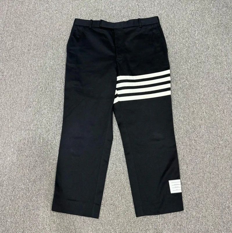 Thom Browne Thom Browne Men's Black Casual Pants 0089 Size US 30 / EU 46 - 1 Thumbnail
