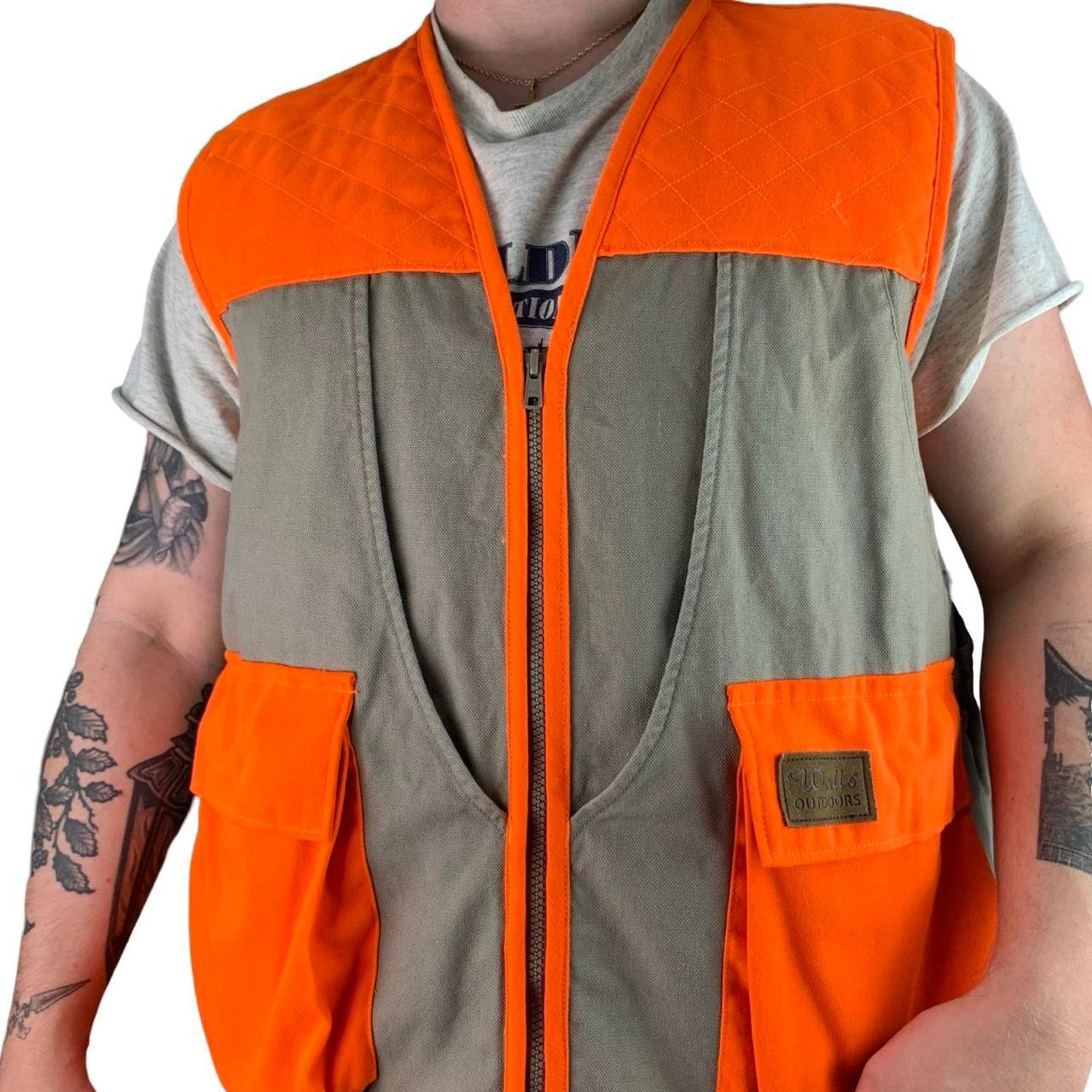 Vintage × Walls Vintage Walls Outdoors Orange Hunting Vest Size US L / EU 52-54 / 3 - 2 Thumbnail