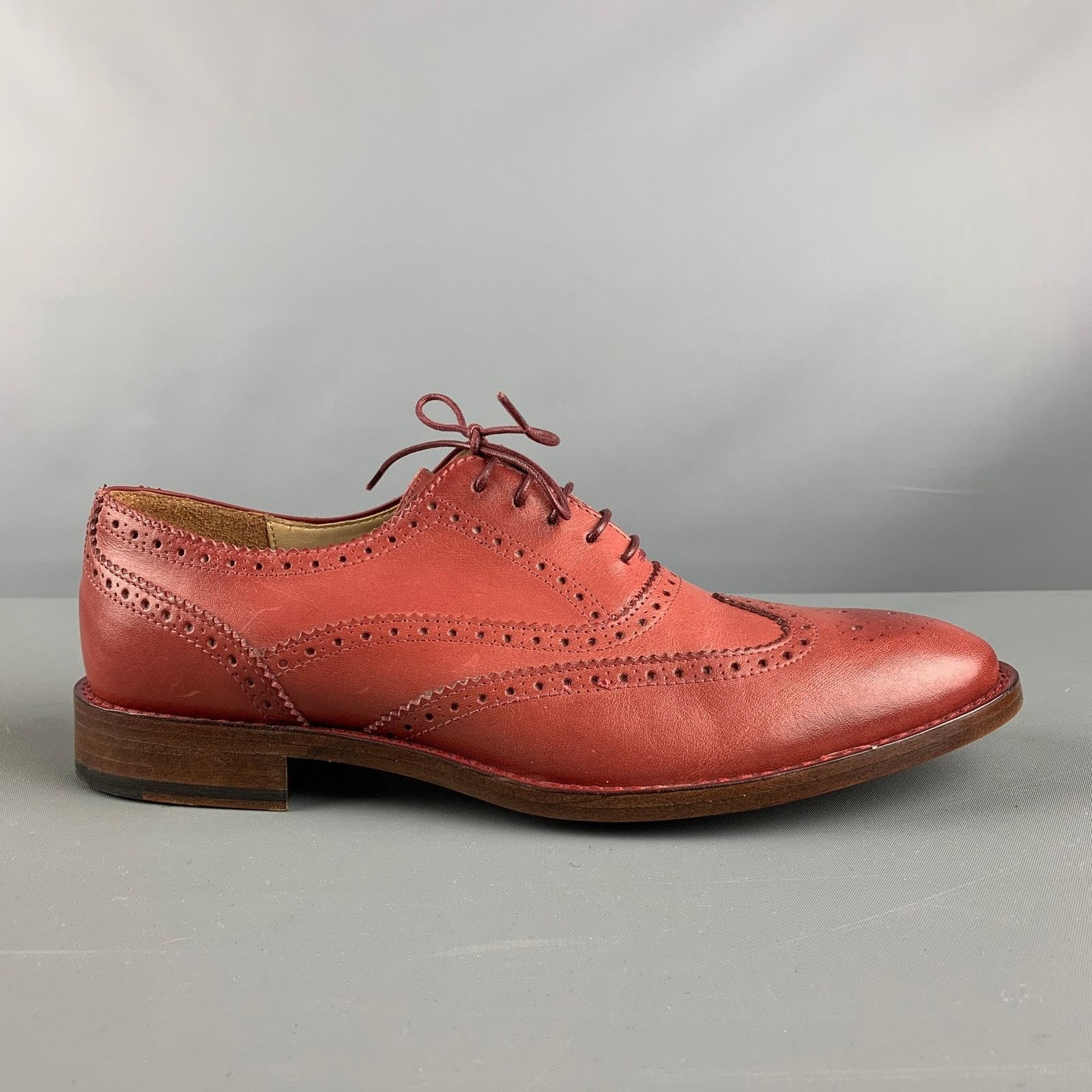 Paul Smith PAUL SMITH BSrick Perforated Leather Wingtip Lace Up Shoes Size US 8 / EU 41 - 2 Thumbnail