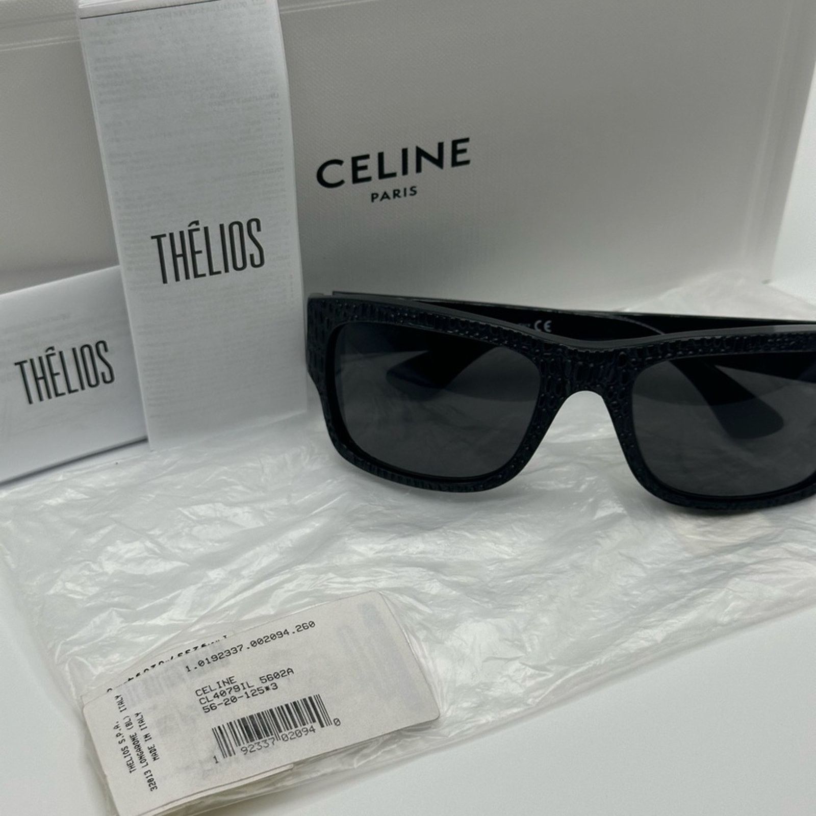 Celine BRAND NEW CELINE CL4079IL 02A Black Square Unisex Sunglasses Size ONE SIZE - 10 Thumbnail