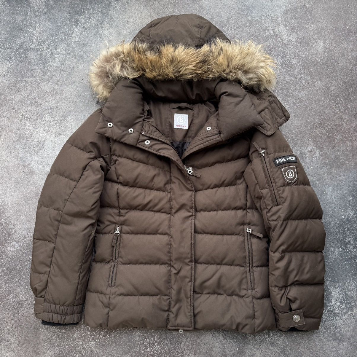 Bogner Bogner Fur Hooded Ski Down Puffer Jacket Size M / US 6-8 / IT 42-44 - 1 Thumbnail