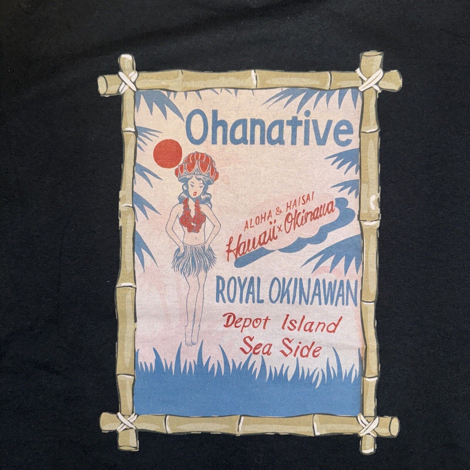 Japanese Brand × Vintage Royal Okinawan T-Shirt Black Large Hula Hawaiian Girl 21x28 Size US L / EU 52-54 / 3 - 2 Thumbnail