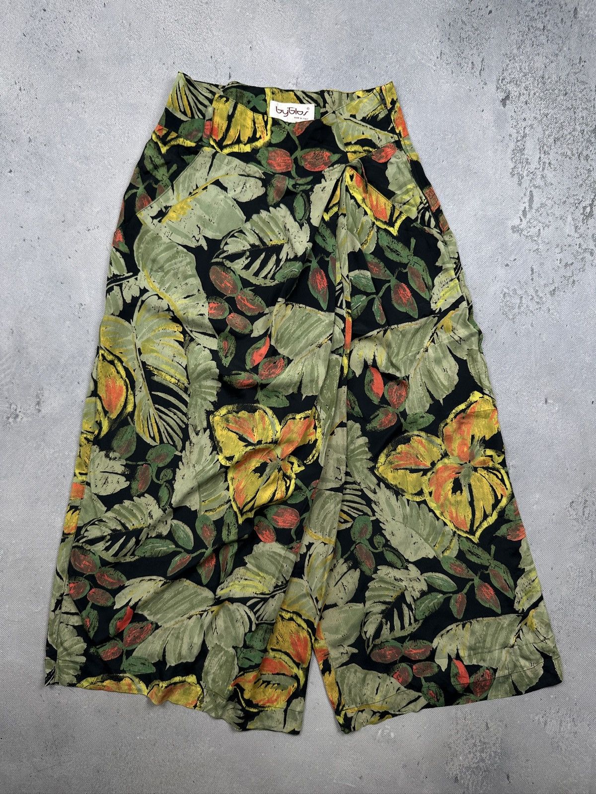 Byblos Byblos Italian Tropical Floral Wide Leg Culottes Archive 90s Size 30" / US 8 / IT 44 - 5 Thumbnail